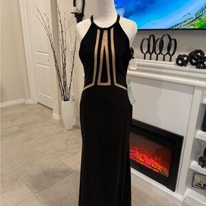 Black Cut Out Backless Halter Maxi Dress Dj-Jaz $120$